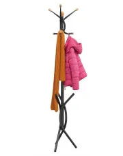 Czarny metalowy wieszak stojący - Caden 4X w sklepie Edinos.pl