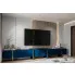 Salon z wykorzystaniem zestawu 2 granatowych szafek RTV glamour Monet 4X