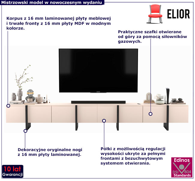 Komplet 2 kaszmirowych szafek RTV Mosi 4X