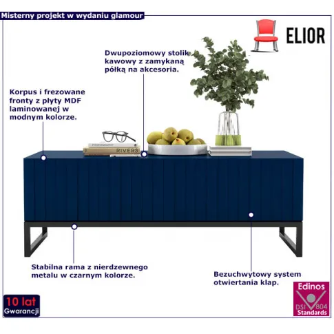 Niebieski stolik kaowowy Irving 11X