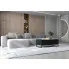 Salon z wykorzystaniem czarnego stolika kawowego Irving 11x