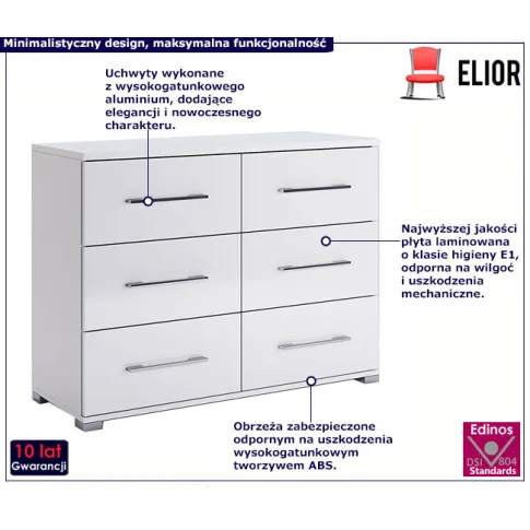 Biała komoda Vestirox 27X