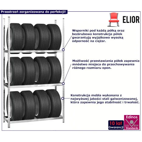 Regał do garażu z zestawu 3 sztuk Ifexo 8X