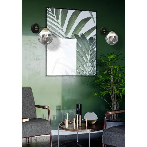 wizualizacja Czarny okrągły kinkiet - K556-Unao