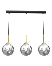 Potrójna lampa wisząca ze szklanymi kloszami - K558-Unao w sklepie Edinos.pl