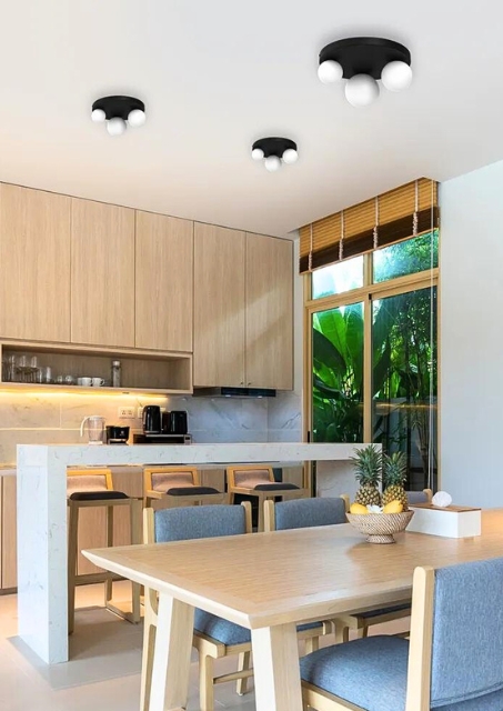 Czarna nowoczesna lampa sufitowa - K559-Asante