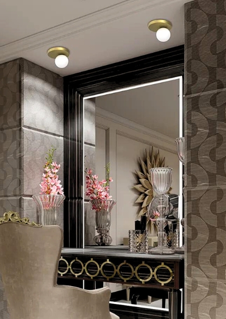 Nowoczesna złota lampa sufitowa - K562-Asante