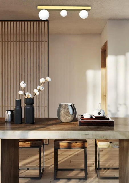 Złota lampa sufitowa - K561-Asante