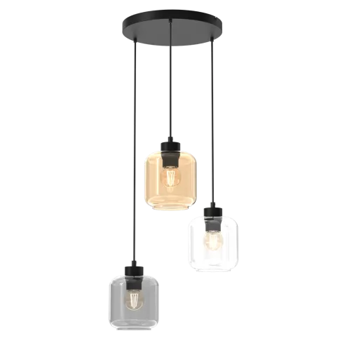 Szczegółowe zdjęcie nr 7 produktu Lampa wisząca SOMBRA Teriena 3xE27