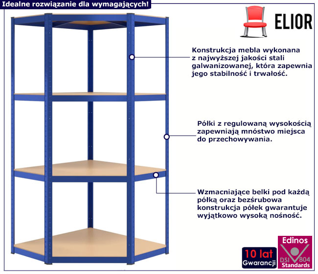 Metalowy regał Letia 6X