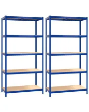 Komplet 2 metalowych regałów magazynowych - Ulevis 9X w sklepie Edinos.pl