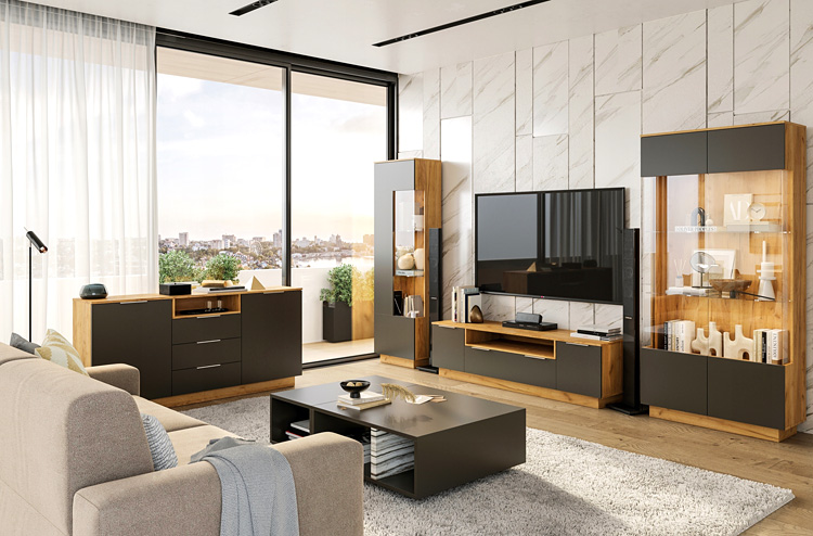 Wizualizacja wnętrza z meblami Invisa