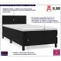 Tapicerowane czarne łóżko z materacem Fibero 3X