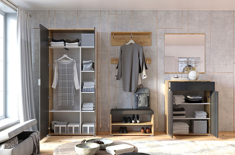 Wizualizacja wnętrza z meblami Invisa