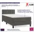 Tapicerowane ciemnoszare łóżko 90x200 Fibero 4X