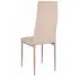 Beżowe krzesło do kuchni ze skóry ekologicznej Tedi