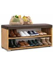 Szafka na buty z siedziskiem dąb craft + lava mat - Kyle 14X w sklepie Edinos.pl