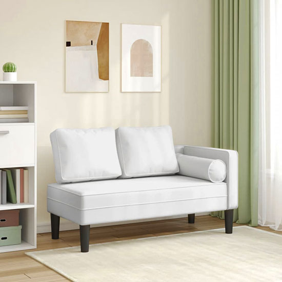 Prezentacja białego szezlonga Elenor