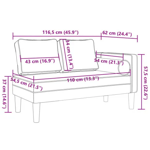 Wymiary szezlonga Koveros