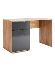Skandynawskie biurko z szafką dąb craft + lava mat - Invisa 15X w sklepie Edinos.pl
