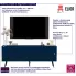 Niebieska ryflowana szafka pod TV Irving 13X