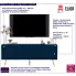 Granatowa szafka pod telewizor na nóżkach Irving 14X