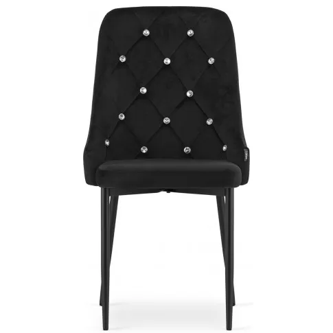 Szczegółowe zdjęcie nr 4 produktu Czarne stylowe krzesło w stylu glamour - Draco 3X