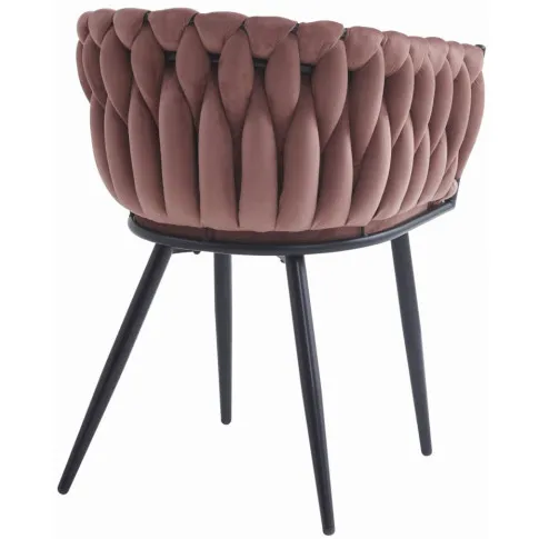 Szczegółowe zdjęcie nr 6 produktu Ciemnoróżowe stylowe krzesło do salonu - Giberdi