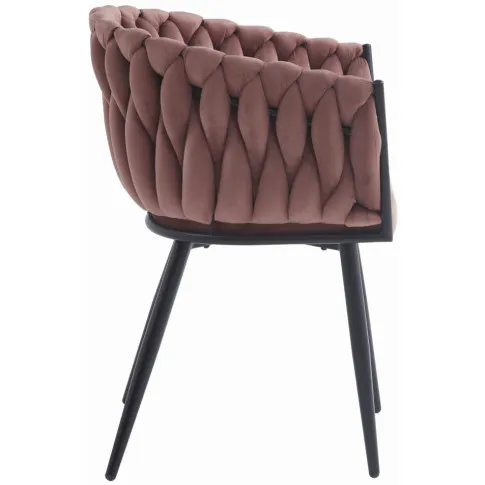 Szczegółowe zdjęcie nr 7 produktu Ciemnoróżowe stylowe krzesło do salonu - Giberdi