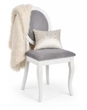 Białe stylowe krzesło drewniane medalion - Serta w sklepie Edinos.pl