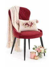 Bordowe stylowe krzesło do salonu - Monaco w sklepie Edinos.pl