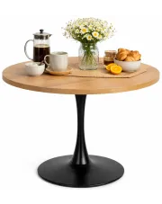 Stół z okrągłym blatem dąb złoty - Adorino w sklepie Edinos.pl