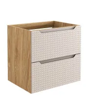 Beżowa nowoczesna szafka pod umywalkę z szufladami 60 cm - Verdum 7X w sklepie Edinos.pl