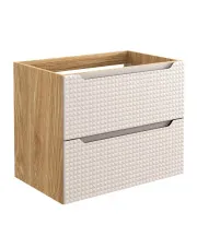 Beżowa wisząca szafka łazienkowa z szufladami 70 cm - Verdum 8X w sklepie Edinos.pl
