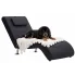 Czarny nowoczesny szezlong z funkcją masażu - Leah 4X