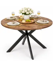 Nowoczesny rozkładany stół okrągły dąb rustykalny - Ratto w sklepie Edinos.pl