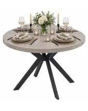 Industrialny okrągły stół rozkładany beton - Ratto w sklepie Edinos.pl