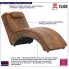 Brązowa masująca leżanka z poduszką Oversi 5X