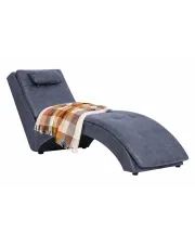 Szary szezlong masujący z poduszką z zamszowej ekoskóry - Leah 5X w sklepie Edinos.pl