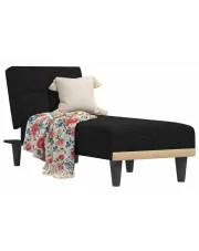 Czarny rozkładany fotel typu szezlong - Lacuna w sklepie Edinos.pl