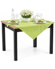 Kwadratowy stół do kuchni z rozkładanym blatem dąb craft + czarny - Hajfun w sklepie Edinos.pl