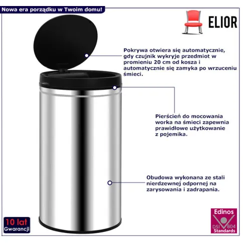 Kosz na smieci 60L Inord 6X