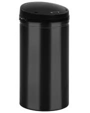 Czarny kosz na odpady z automatyczną pokrywą 50L - Inord 5X w sklepie Edinos.pl