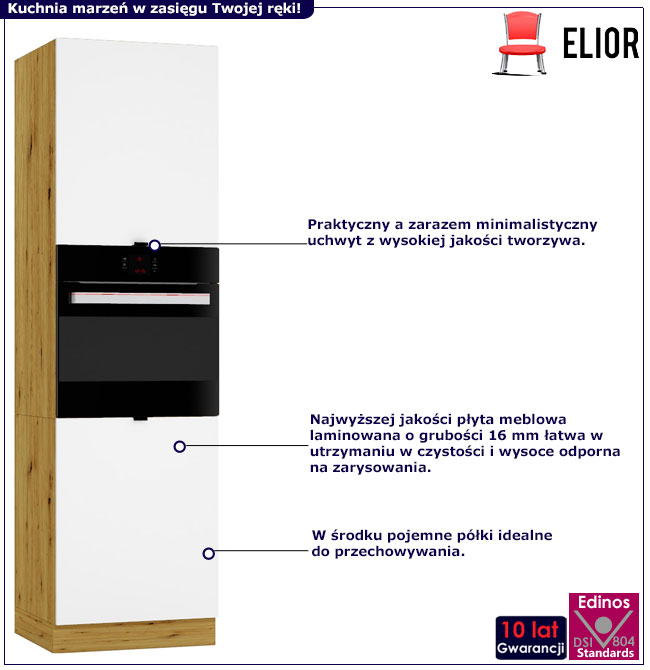 Słupek kuchenny do zabudowy piekarnika Elandro 8X