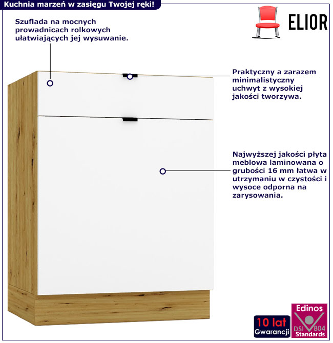 Stojąca szafka kuchenna z szufladą 60 cm Elandro 9X