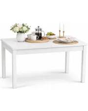 Biały prostokątny rozkładany stół - Fiaxini w sklepie Edinos.pl