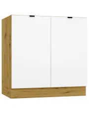 Dolna szafka kuchenna 80 cm biały + dąb artisan - Goya 11X w sklepie Edinos.pl