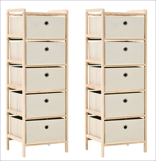 zestaw drewnianych szafek z półkami Galius 6X