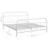 Szczegółowe zdjęcie nr 6 produktu Białe industrialne łóżko dwuosobowe 180x200 cm - Etiosa