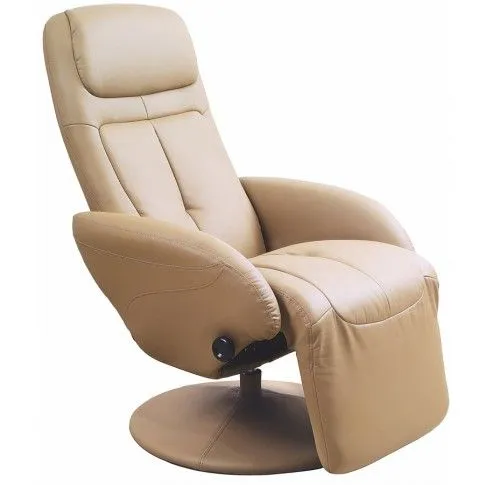 Zdjęcie produktu Beżowy rozkładany fotel obrotowy - Maos.